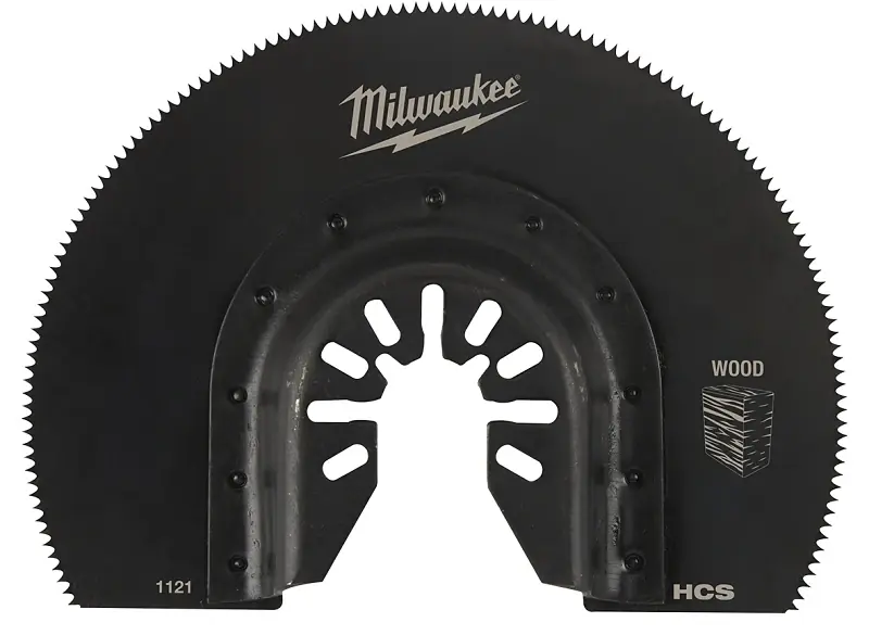 Milwaukee Universal Fit Open-Lok 2.61 In. L X 3-1/2 In. W High Carbon Steel Segment Blade Wood 1 Pk