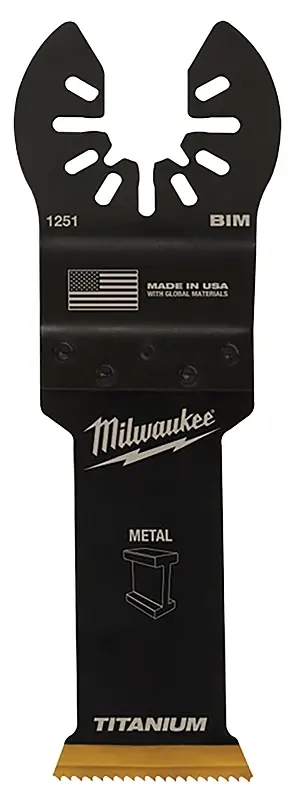 Milwaukee Universal Fit Open-Lok 1-1/8 In. W Bi-Metal Multi-Tool Oscillating Blade Multi-Material 10