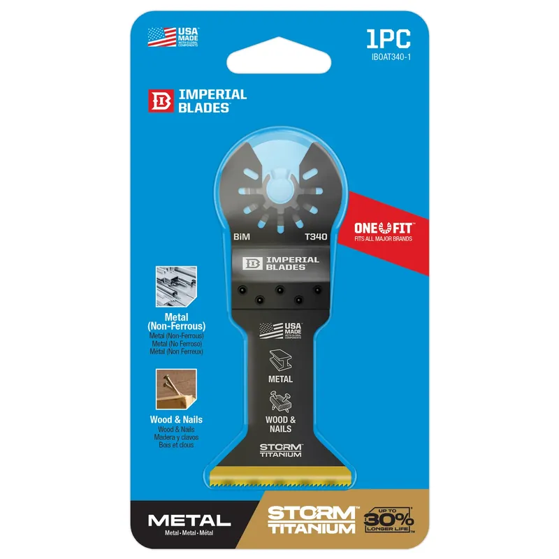 Imperial Blades One Fit 1-3/4 In. L Titanium-Coated Bi-Metal Storm Oscillating Saw Blade Metal 1 Pk