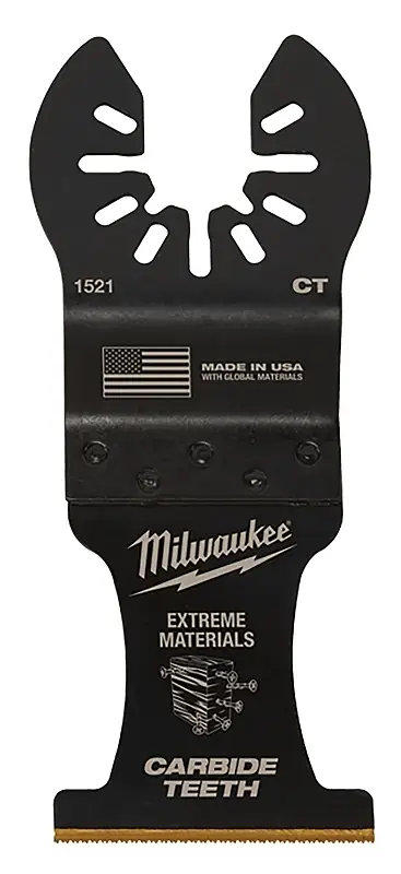 Milwaukee Universal Fit Open-Lok 3.58 In. L X 1-3/8 In. W Carbide Multi-Tool Oscillating Blade Extre