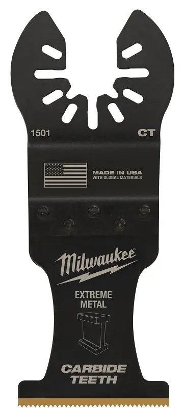 Milwaukee Universal Fit Open-Lok 1-3/8 In. W Carbide Metal Blade Extreme Metal 1 Pk