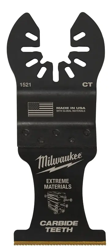 Milwaukee Universal Fit Open-Lok 3.58 In. L X 1-3/8 In. W Carbide Multi-Tool Oscillating Blade Extre