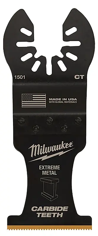 Milwaukee Universal Fit Open-Lok 1-3/8 In. W Carbide Metal Blade Extreme Metal 2 Pk
