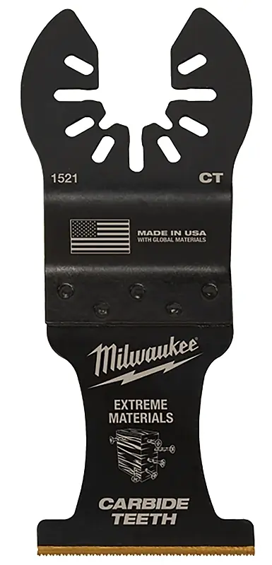 Milwaukee Universal Fit Open-Lok 3.58 In. L X 1-3/8 In. W Carbide Multi-Tool Oscillating Blade Extre