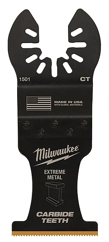 Milwaukee Universal Fit Open-Lok 1-3/8 In. W Carbide Metal Blade Extreme Metal 5 Pk