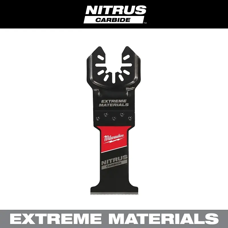 Milwaukee Nitrus Carbide 1-3/8 In. W Carbide Open-Lok Oscillating Saw Blade Multi-Material 1 Pk