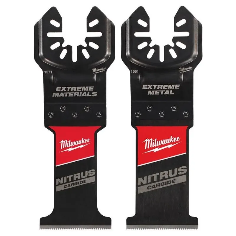 Milwaukee 1.37" Carbide Oscillating Blade – 2‑Piece Universal Fit