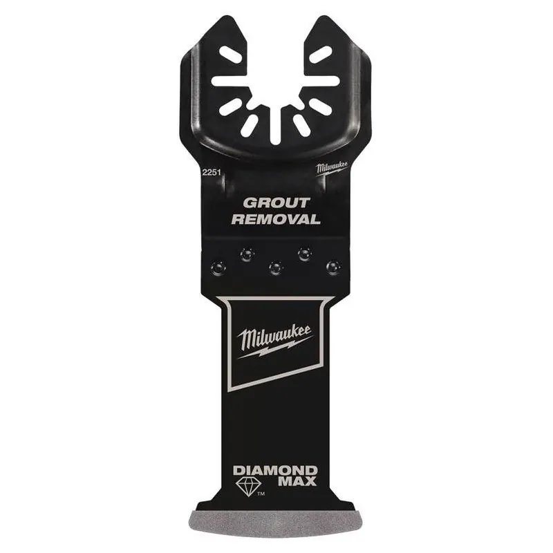 Milwaukee Diamond Max 4.2in Plunge Blade – 1‑1/3in Wide Grout Removal For Oscillating Tools