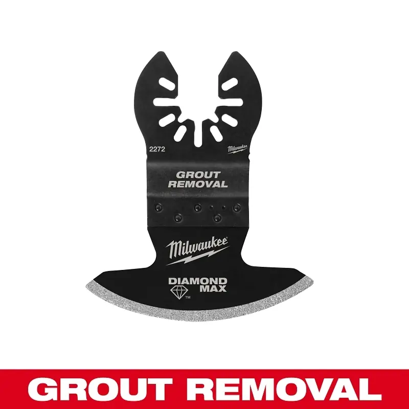 Milwaukee 3.88 In. L X 0.5 In. W Diamond Grit Open-Lok Contoured Boot Grout Removal Blade 1 Pk