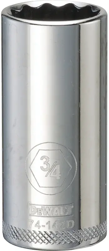 SAE Socket, Deep, 12-Point, 3/4 In., 3/8 In. Drive