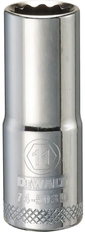 Metric Deep Socket, 12-Point, 3/8 In. Drive, 11mm