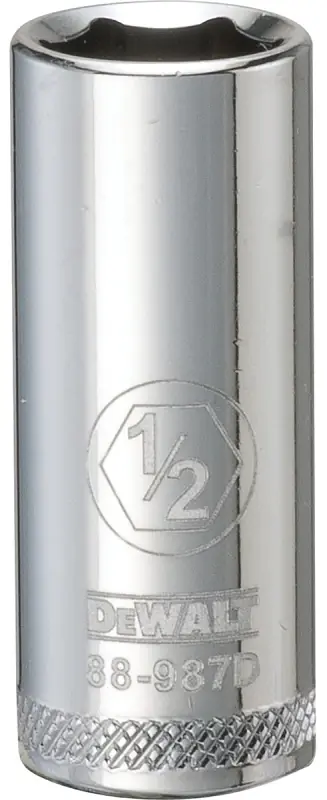 SAE Socket, Deep, 6-Point, 1/2 In., 3/8 In. Drive