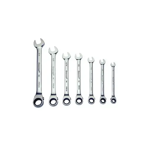 7 Piece Metric Reversible Ratcheting Combination Wrench Set 10mm To 18mm