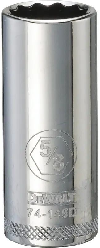 SAE Socket, Deep, 12-Point, 5/8 In., 3/8 In. Drive