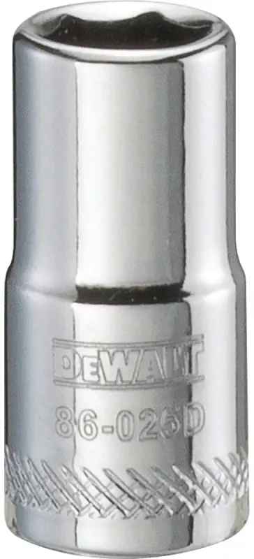 SAE Socket, Shallow, 6-Point, 9/32 In., 1/4 In. Drive