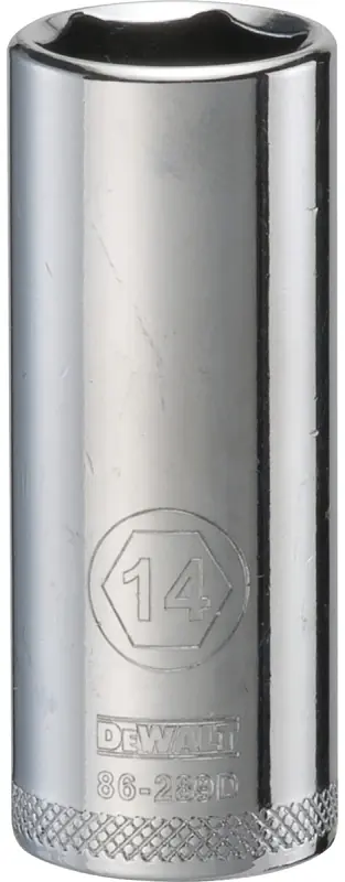 Metric Deep Socket, 6-Point, 1/4 In. Drive, 14mm