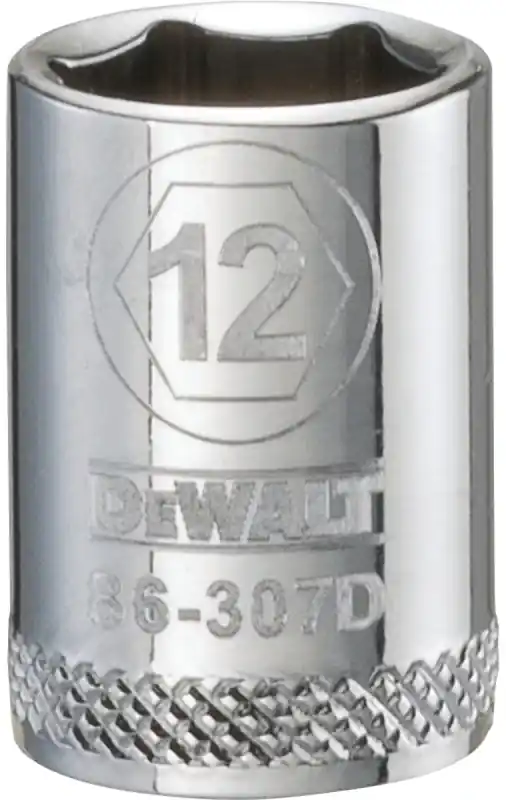 Metric Shallow Socket, 6-Point, 3/8 In. Drive, 12mm