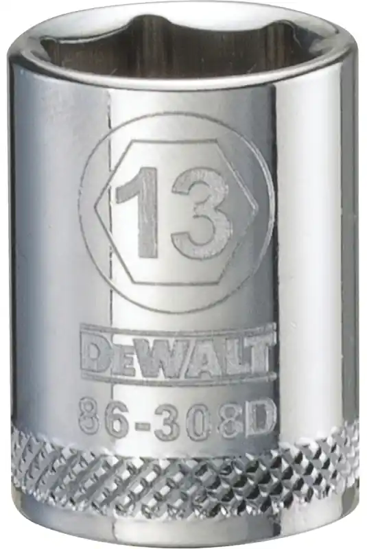 Metric Shallow Socket, 6-Point, 3/8 In. Drive, 13mm