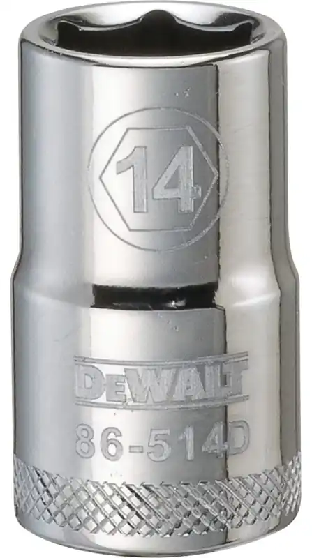 Metric Shallow Socket, 6-Point, 1/2 In. Drive, 14mm