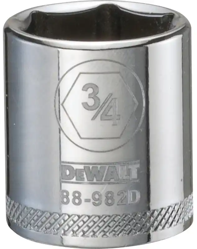 SAE Socket, Shallow, 6-Point, 3/4 In., 3/8 In. Drive