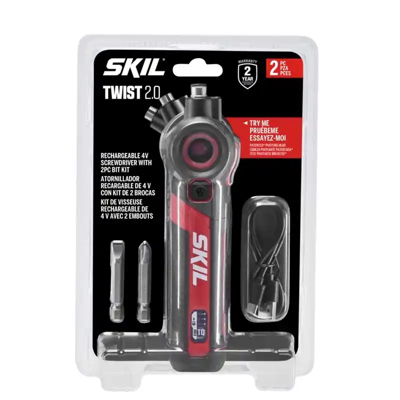 4v Cordless Rechargeable Screwdriver With Bit Set - Model Sd5619-01