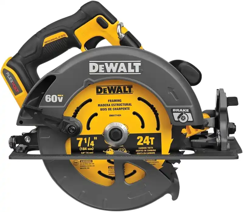 Flexvolt 60v Max 7-1/4 Inch Cordless Circular Saw Dcs578b With Electric Brake
