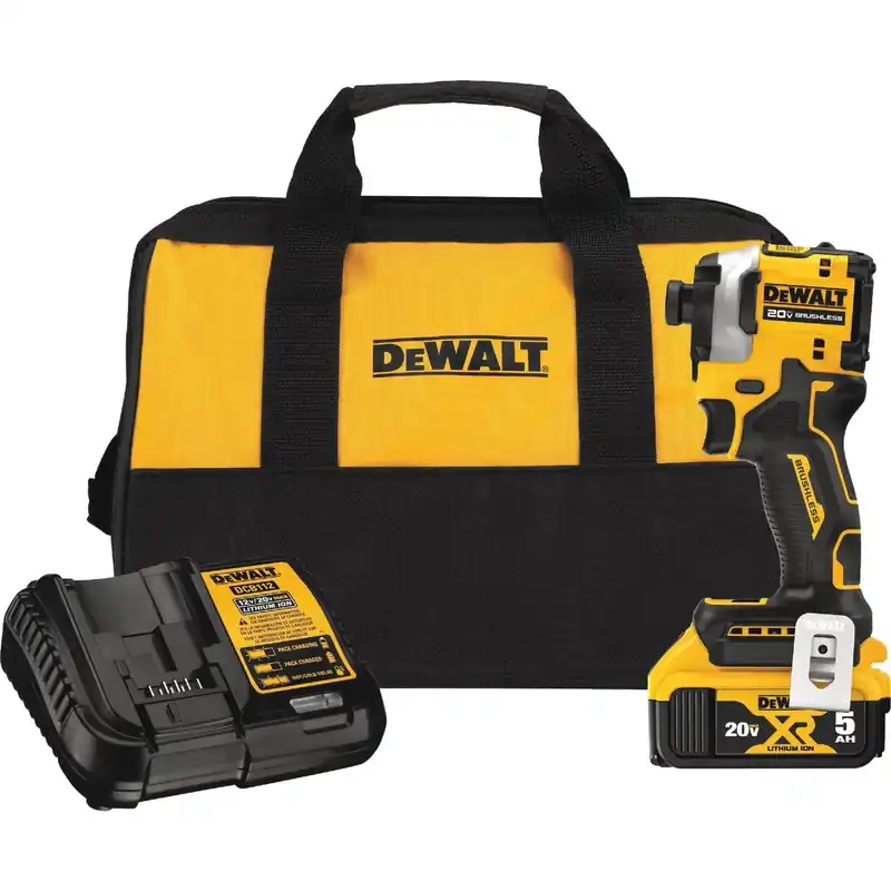 20v Max Brushless 1/4 In. Cordless Impact Driver Kit With 5.0 Ah Battery & Charger