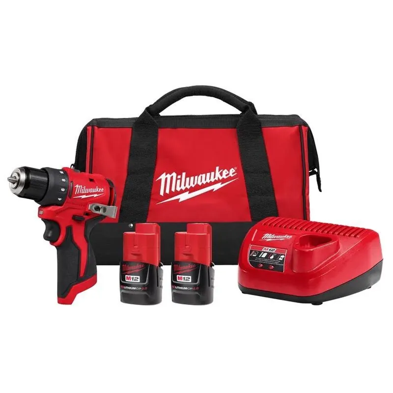 Milwaukee M12 3/8" Brushless Cordless Drill/Driver Kit – 12V Lithium‑Ion Battery & Charger