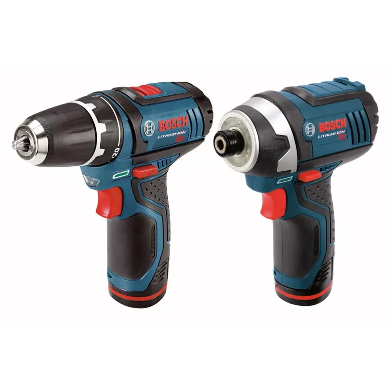 12-Volt Cordless Combo Kit, Drill/Driver + Impact Driver, 2 Lithium-Ion Batteries