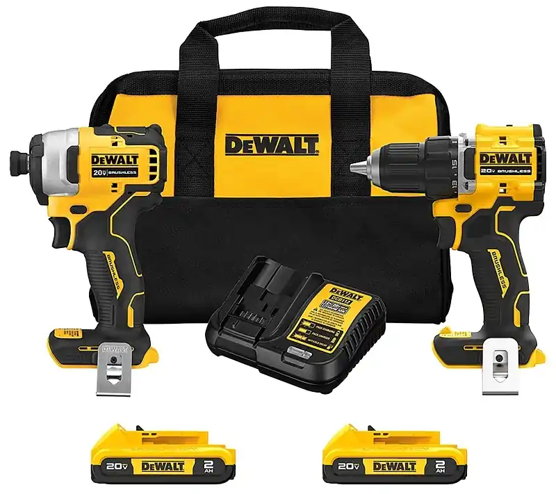 20-Volt MAX Atomic Cordless Drill Driver & Impact Driver Kit, Brushless Motors, (2) Batteries