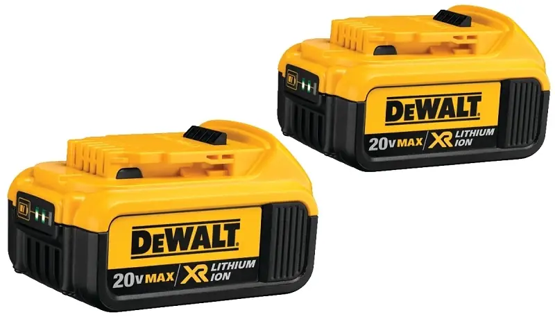 DeWalt 20V MAX DCB204-2 4 Ah Lithium-Ion Battery Combo Pack 2 Pc