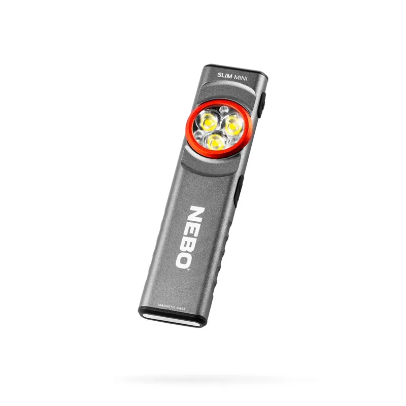 Slim Rechargeable Pocket LED Flashlight, 2 Modes, 250 Lumen