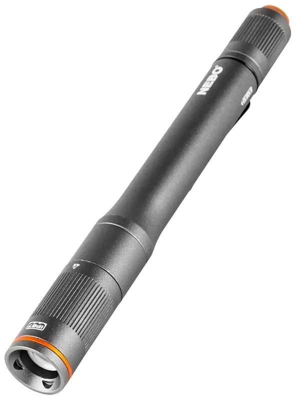 Columbo 150 Lumen LED Pen Light, Zoom & 3 Light Modes, Waterproof Aluminum, AAA Batteries Included
