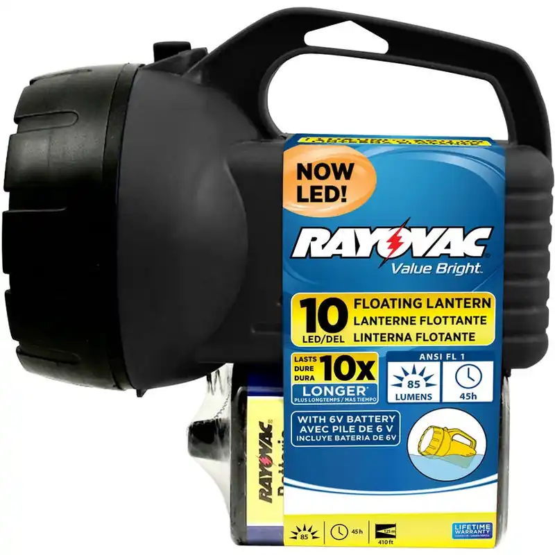 Rayovac Brite Essentials Waterproof LED Floating Lantern – 85 Lumens, Black