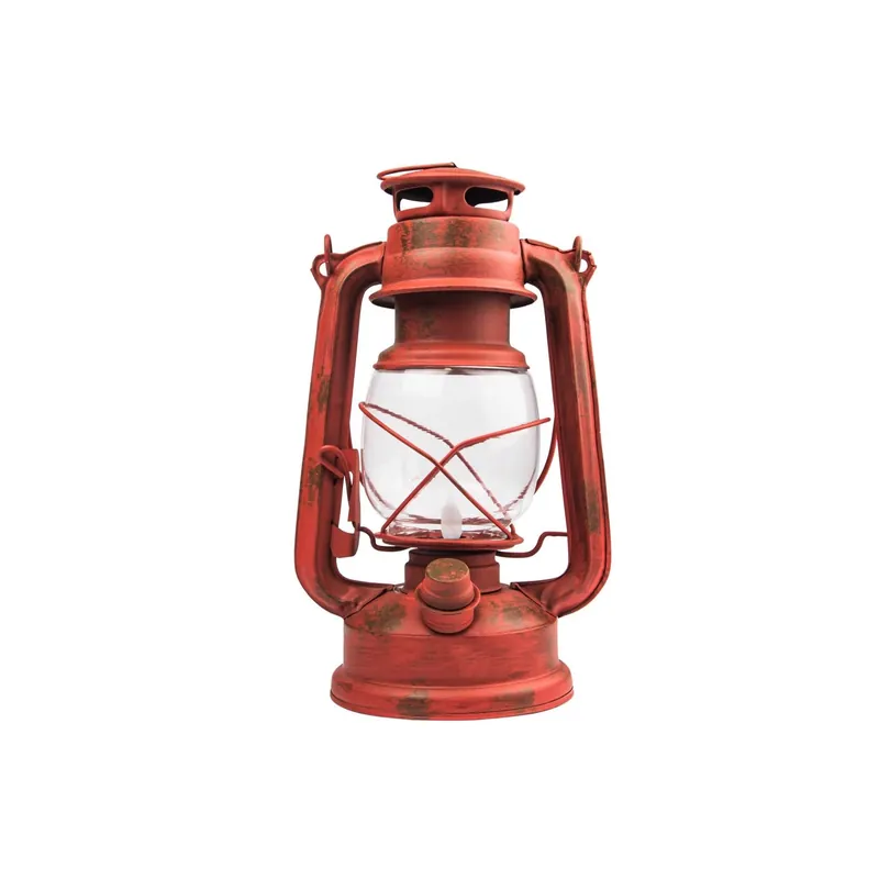 100 Lumens Red Led Lantern With Adjustable Brightness And Classic Design