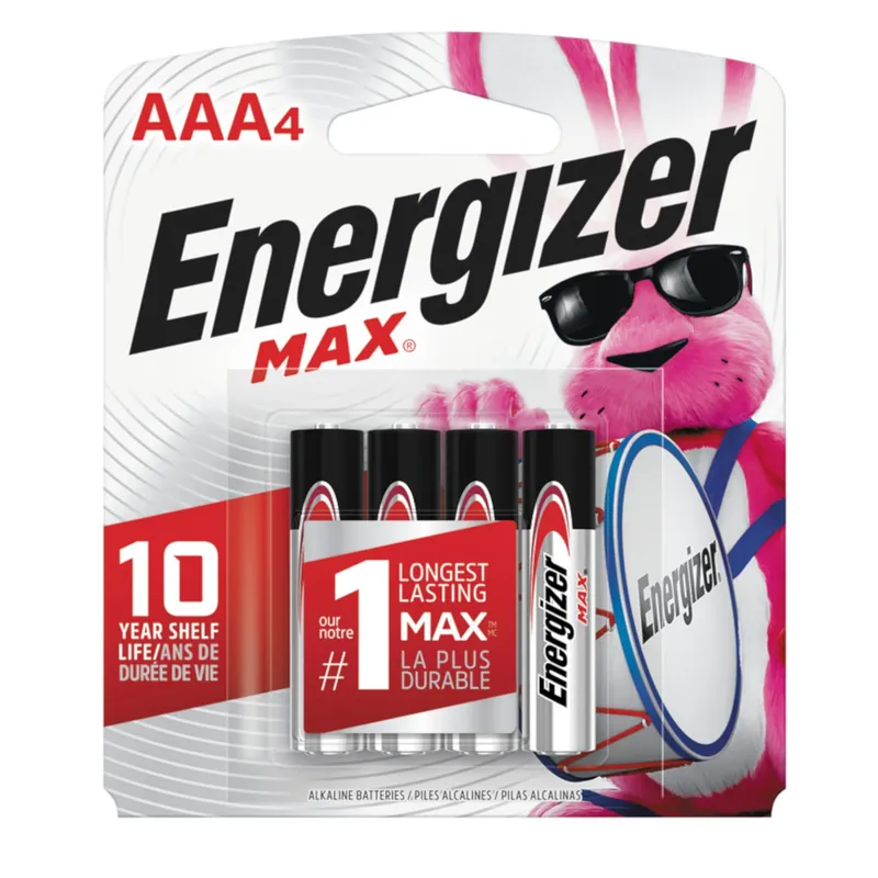 Energizer Max AAA Alkaline Batteries 4 Pk Carded