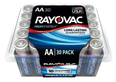 BATTERY ALKALINE AA30PK
