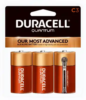 Quantum Alkaline Batteries, C, 3-Pk.