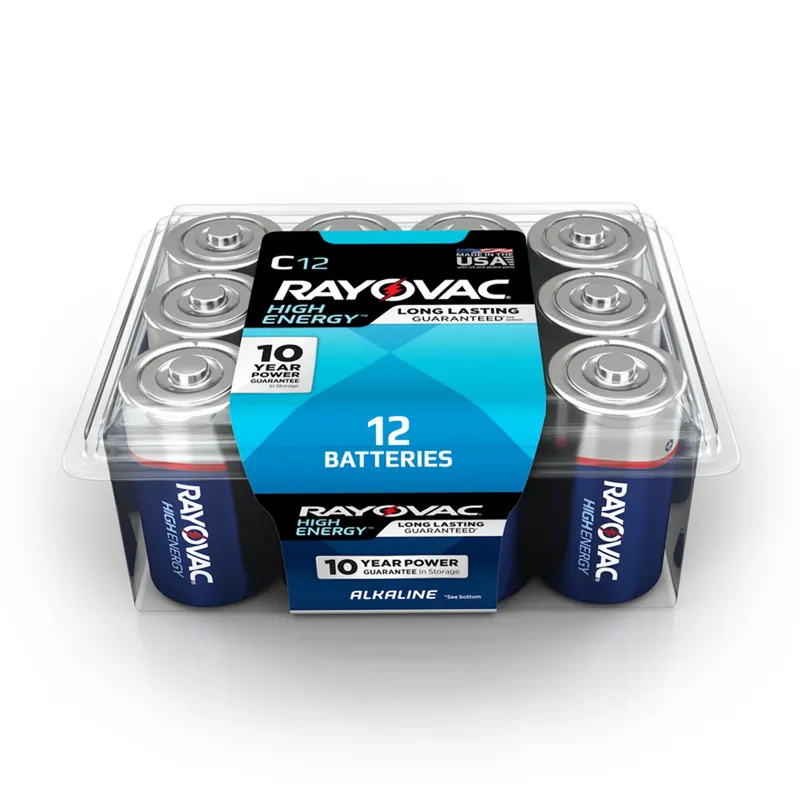 Rayovac High Energy C Alkaline Batteries 12 Pk Clamshell