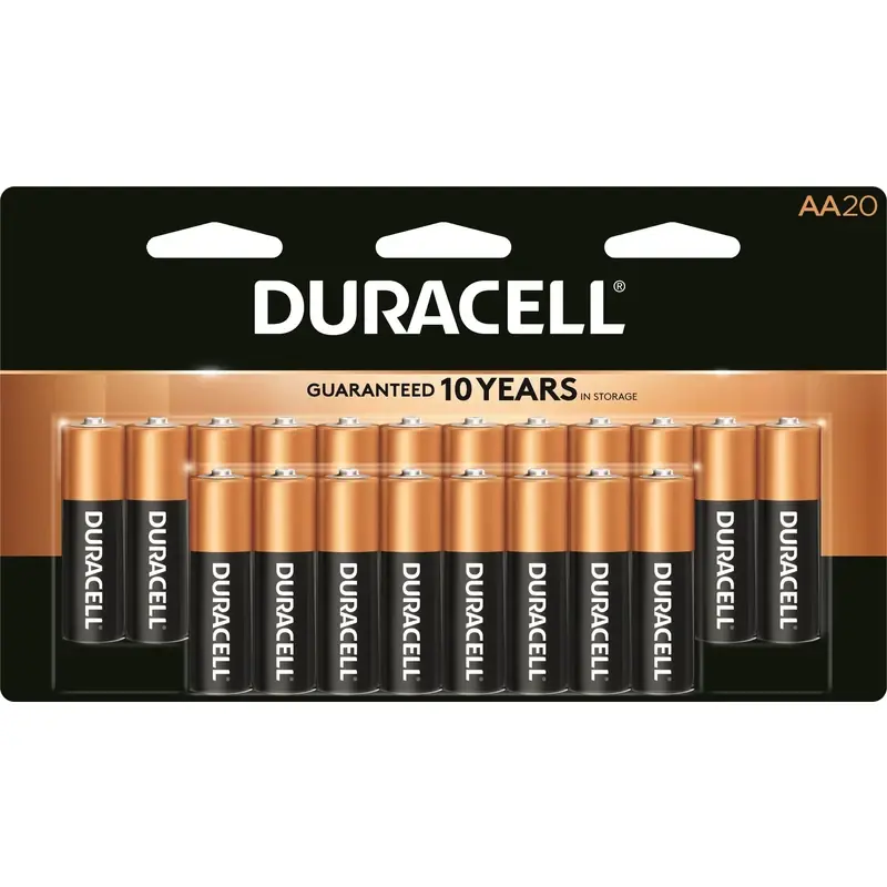 Duracell Coppertop AA Alkaline Batteries 20 Pk Carded