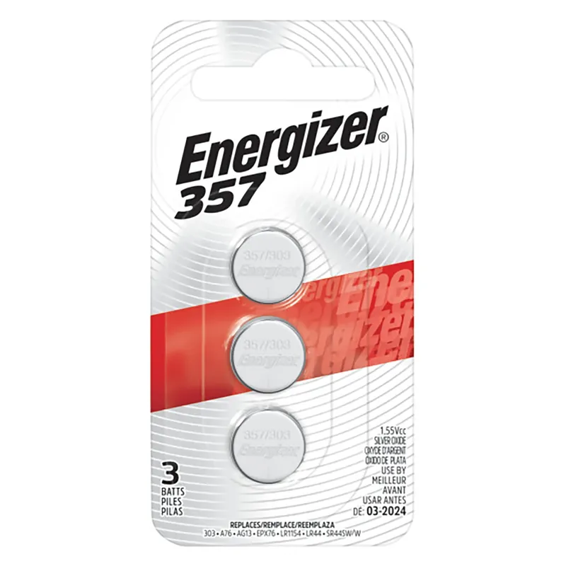 Energizer Silver Oxide 303/357 1.5 V Electronic/Watch Battery 3 Pk