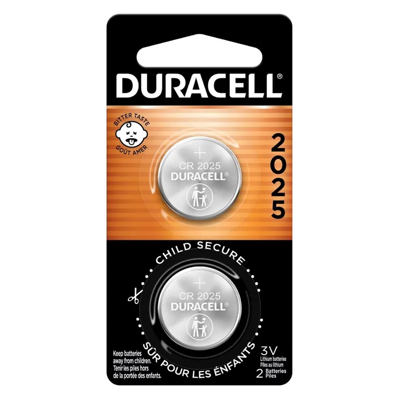 Duracell Lithium Coin 2025 3 V 165 MAh Medical Battery 2 Pk