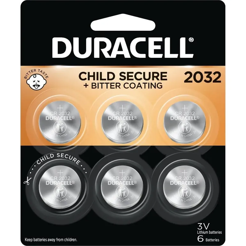 Duracell Lithium Coin 2032 3 V 265 MAh Security And Electronic Battery 6 Pk