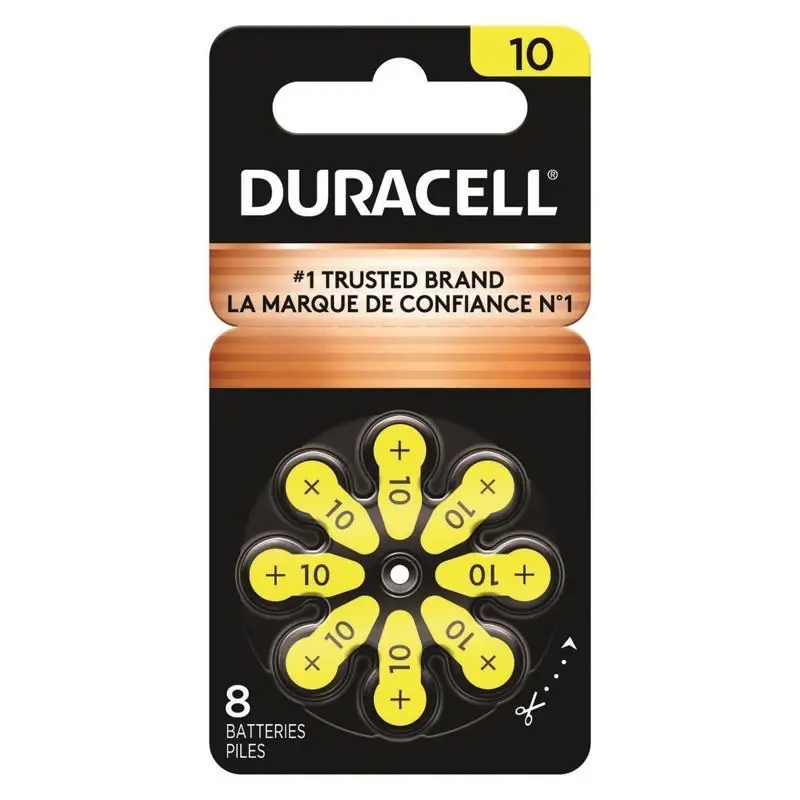 Duracell Zinc Air 10 1.5 V Hearing Aid Battery 8 Pk