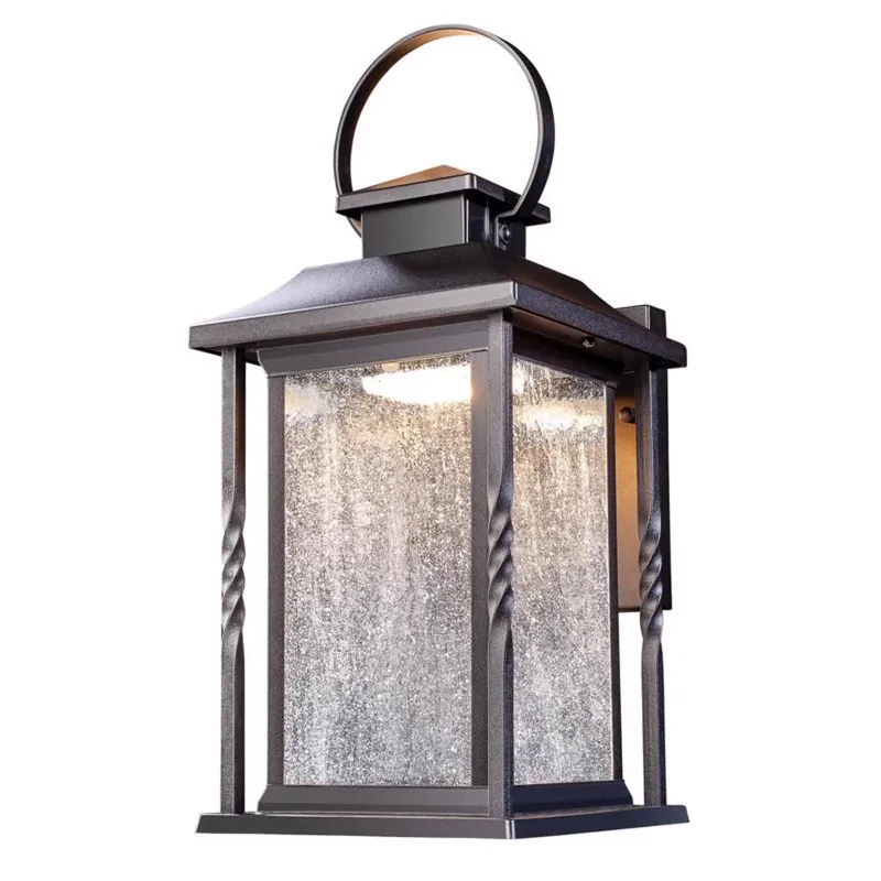 Beauregard Matte Black Dusk To Dawn Led Wall Lantern 14.96‘