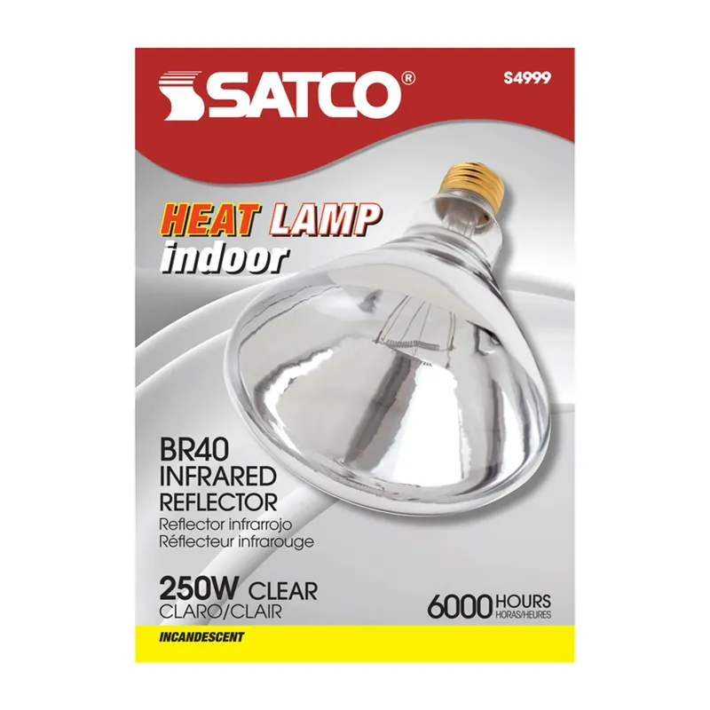 Satco 250 W BR40 Heat Lamp Incandescent Bulb E26 (Medium) Warm White 1 Pk