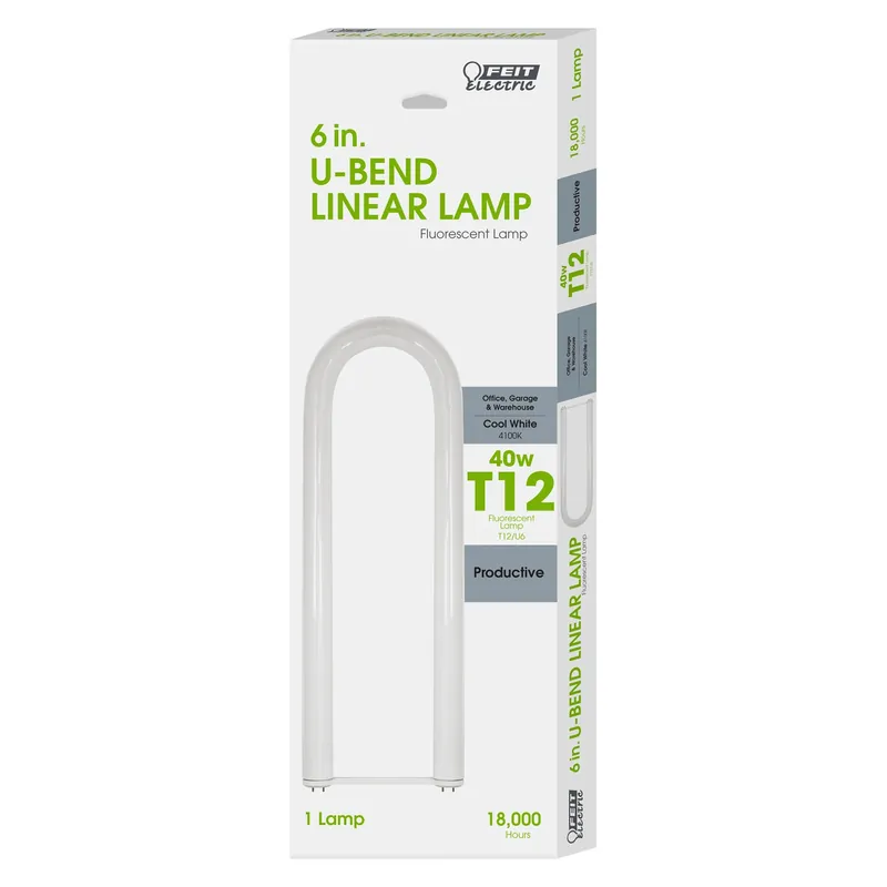 Feit Legacy Bulbs 40 W T12 7.3 In. D X 22.8 In. L Fluorescent Bulb Cool White U-Bend 4100 K 1 Pk