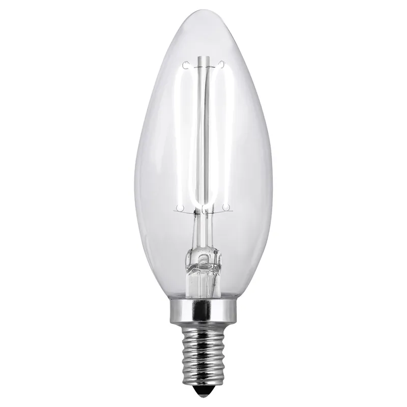 Feit B10 E12 (Candelabra) Filament LED Bulb Daylight 40 Watt Equivalence 2 Pk