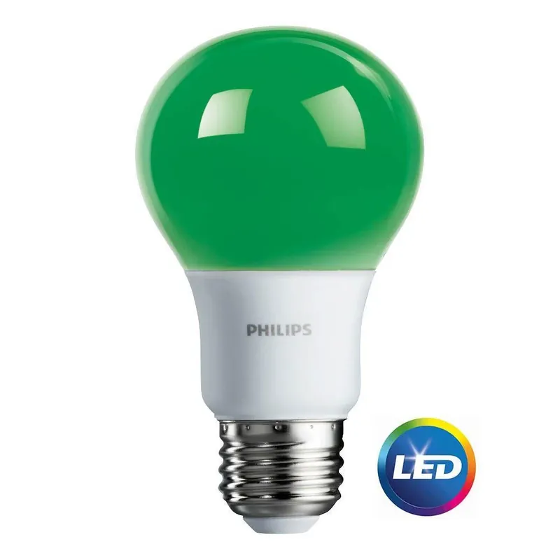 60-watt Equivalent A19 Non-dimmable Green Led Light Bulb Model 463224