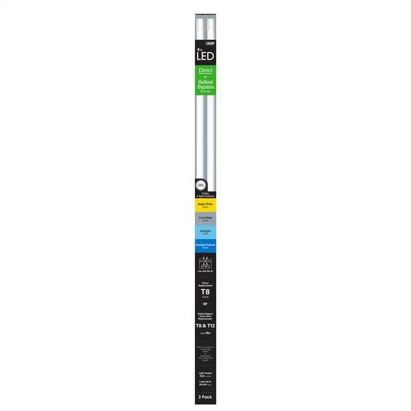 Feit T8 Color Selectable 48 In. G13 Linear Led Linear Lamp 32 Watt Equivalence 2 Pk